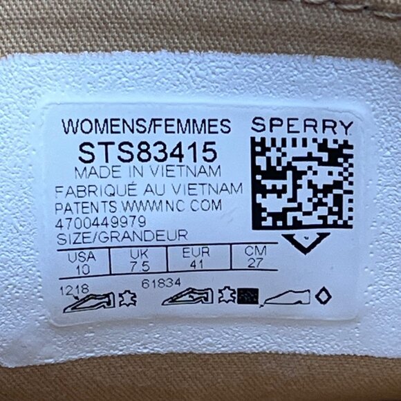 Sperry Women’s Tan Leather Embossed Anchor Design Casual Slip-On Loafers Size 10 - Picture 6 of 8